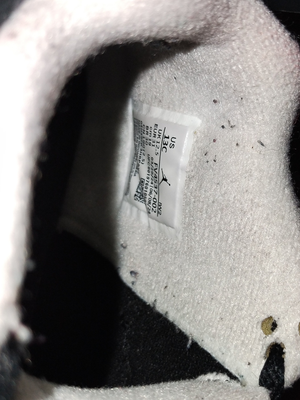 Jordan Kids Black & Gray Jumpman Low-Top Sneakers - Picture 5 of 6